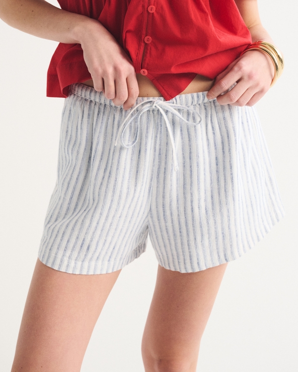 Linen-Blend Pull-On Short
