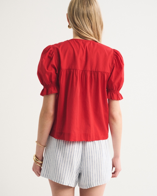 Linen-Blend Pull-On Short