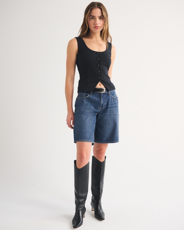 Low Rise Denim Jort - image 2