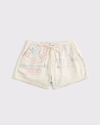 High Rise Linen-Blend Denim Short from Abercrombie & Fitch - $60