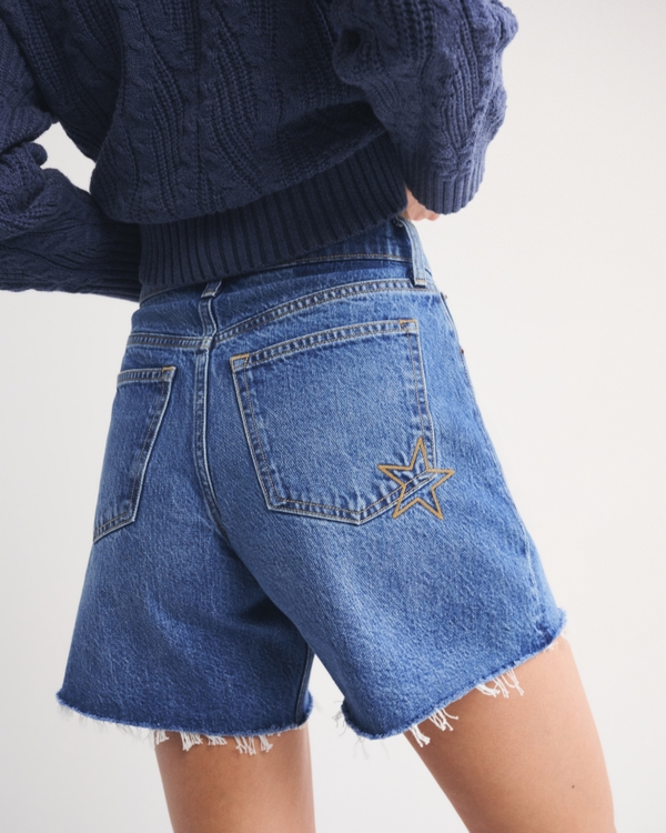 High Rise Loose Short, Medium Wash view 1