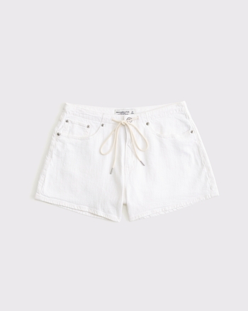 Curve Love High Rise Linen-Blend Denim Short from Abercrombie & Fitch - $60