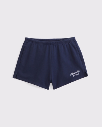 High Rise Sunday Logo Mini Short from Abercrombie & Fitch - $40