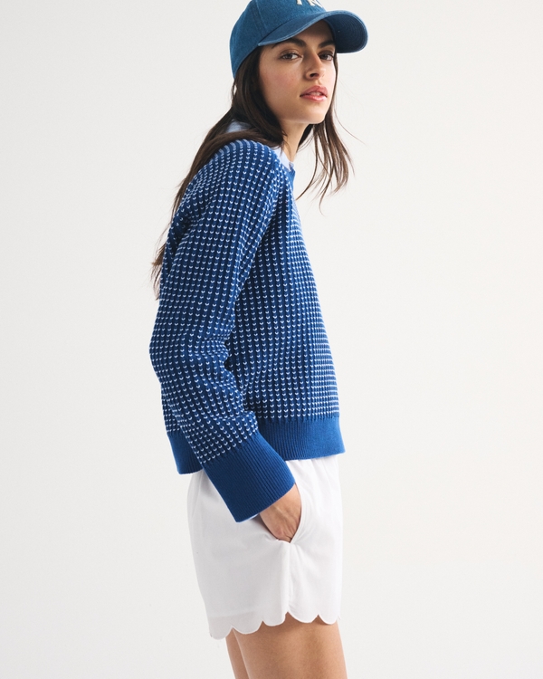 High Rise Scalloped Pull-On Short