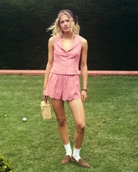 High Rise Scalloped Pull-On Short