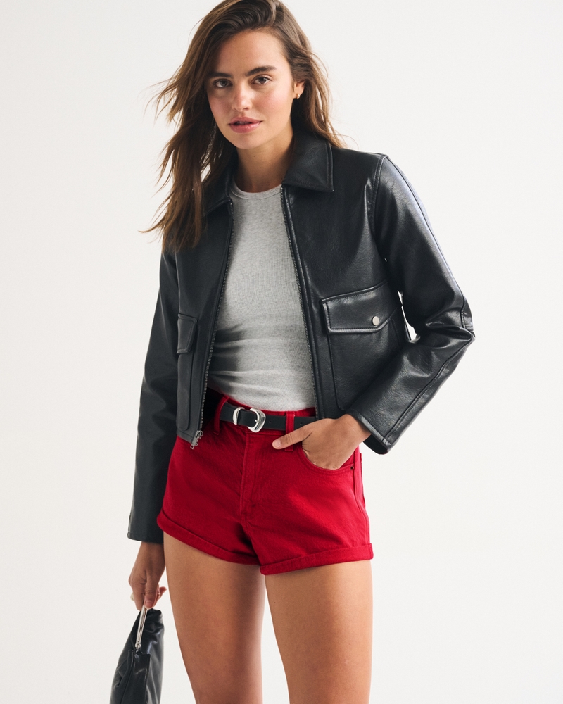 High Rise Denim Micro Short - thumbnail 7