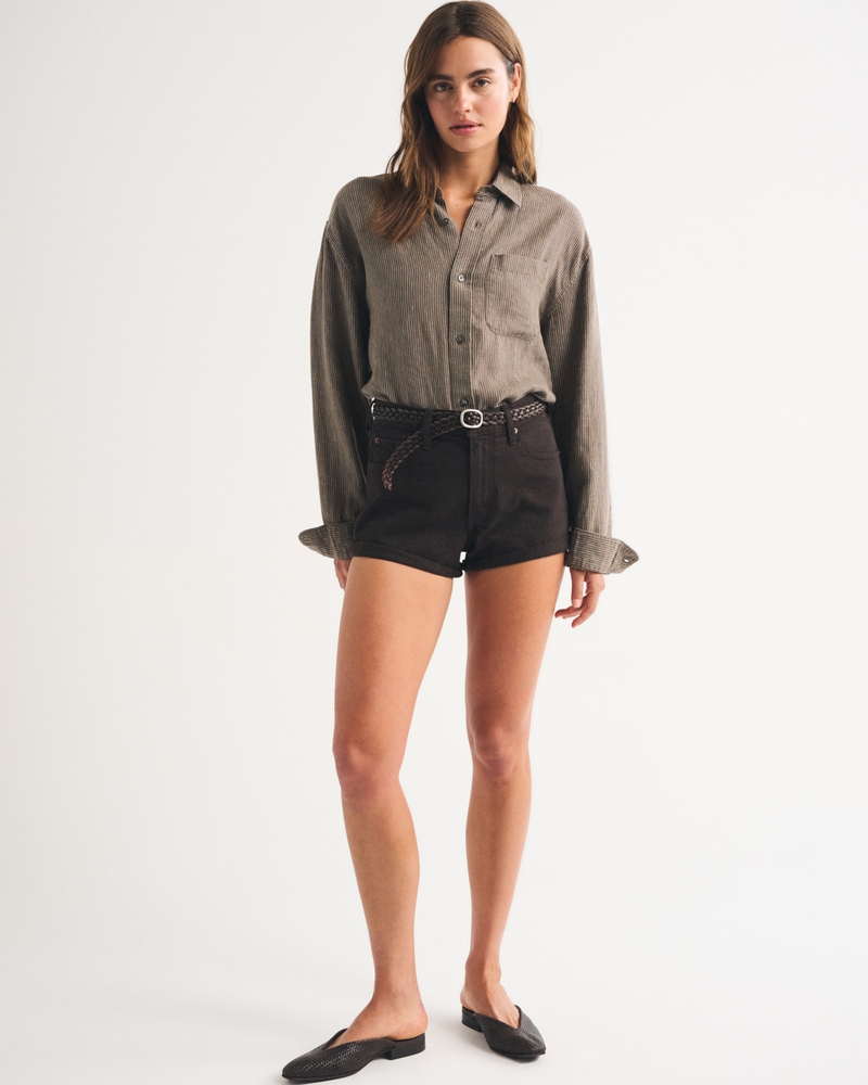 High Rise Denim Micro Short - thumbnail 3