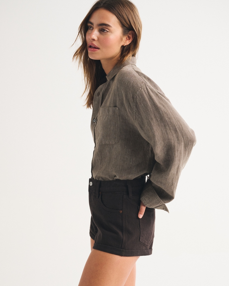 High Rise Denim Micro Short - thumbnail 4