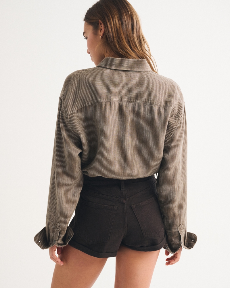 High Rise Denim Micro Short - thumbnail 5