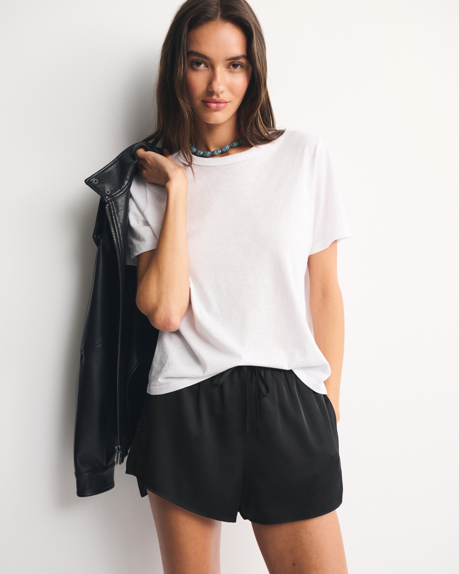 High Rise Satin Short