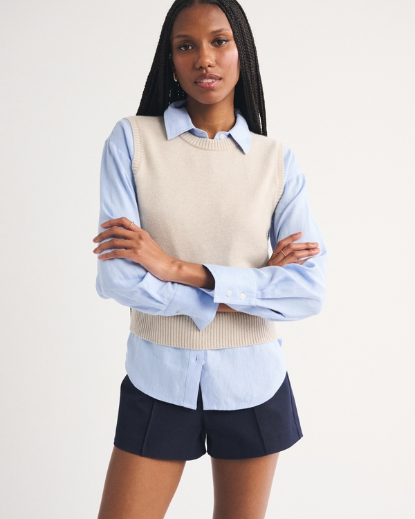 A&F Forme Tailored Short, Navy Dd view 1