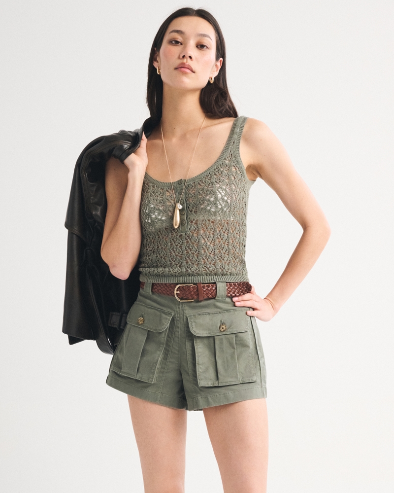 High Rise Belted Cargo Short - thumbnail 8