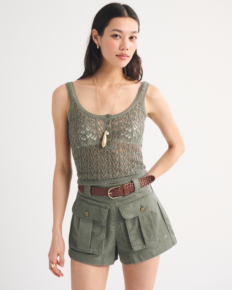 High Rise Belted Cargo Short - thumbnail 10