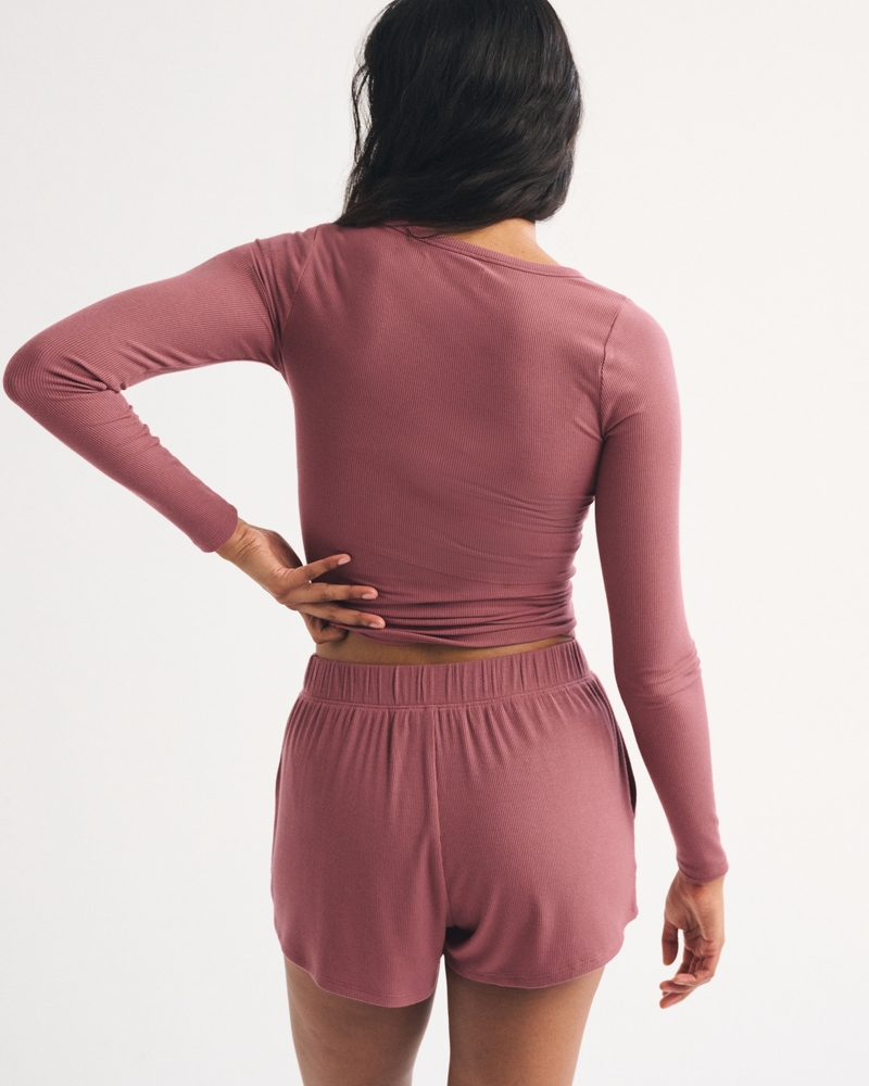 High Rise Ribbed Lounge Short - thumbnail 8