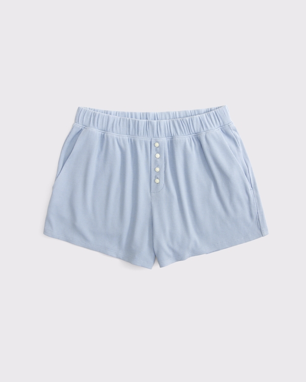 High Rise Ribbed Lounge Short