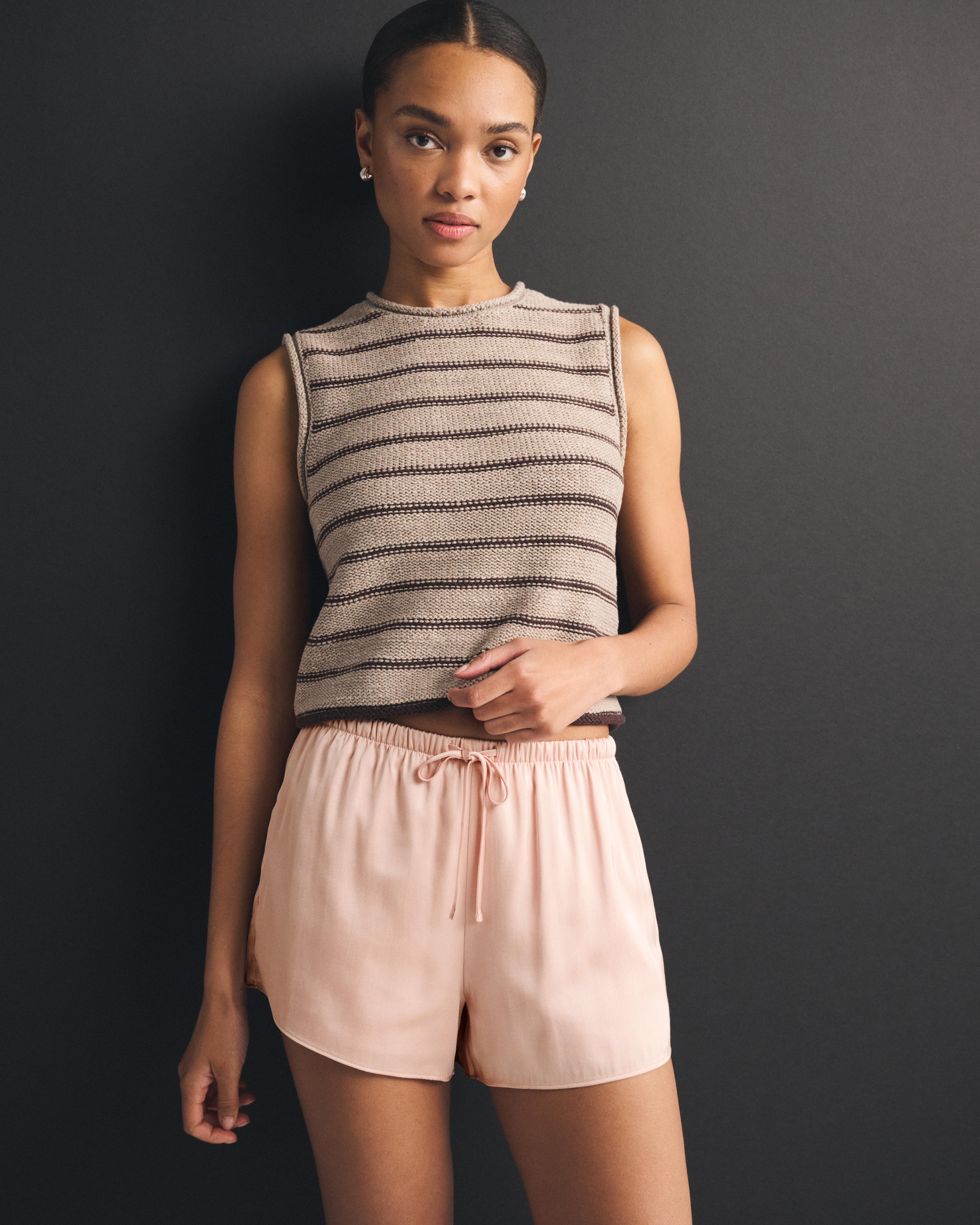 Abercrombie & Fitch High Rise Satin Short