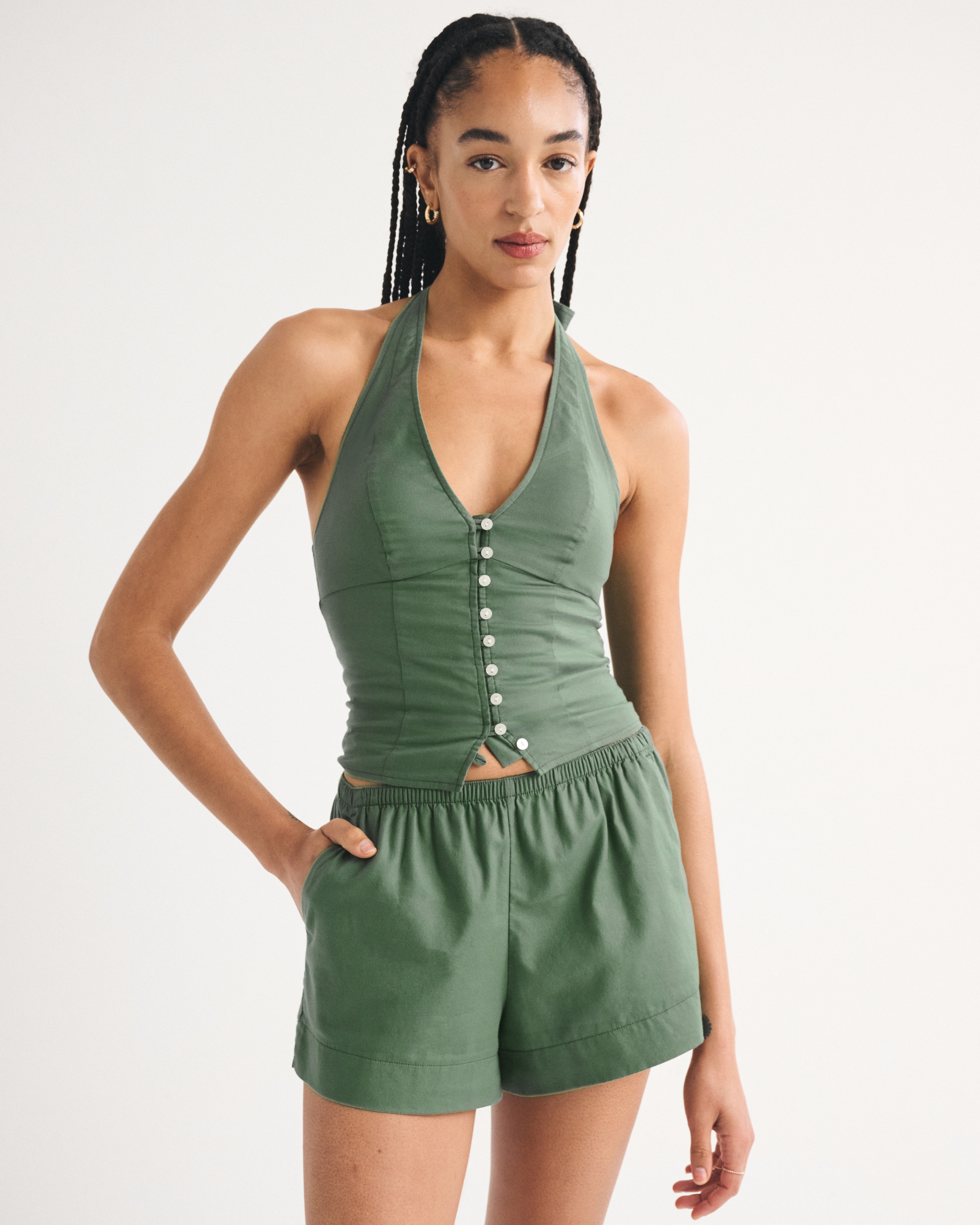 Женские брюки Abercrombie & Fitch High Rise Pull-On Short — фото 3