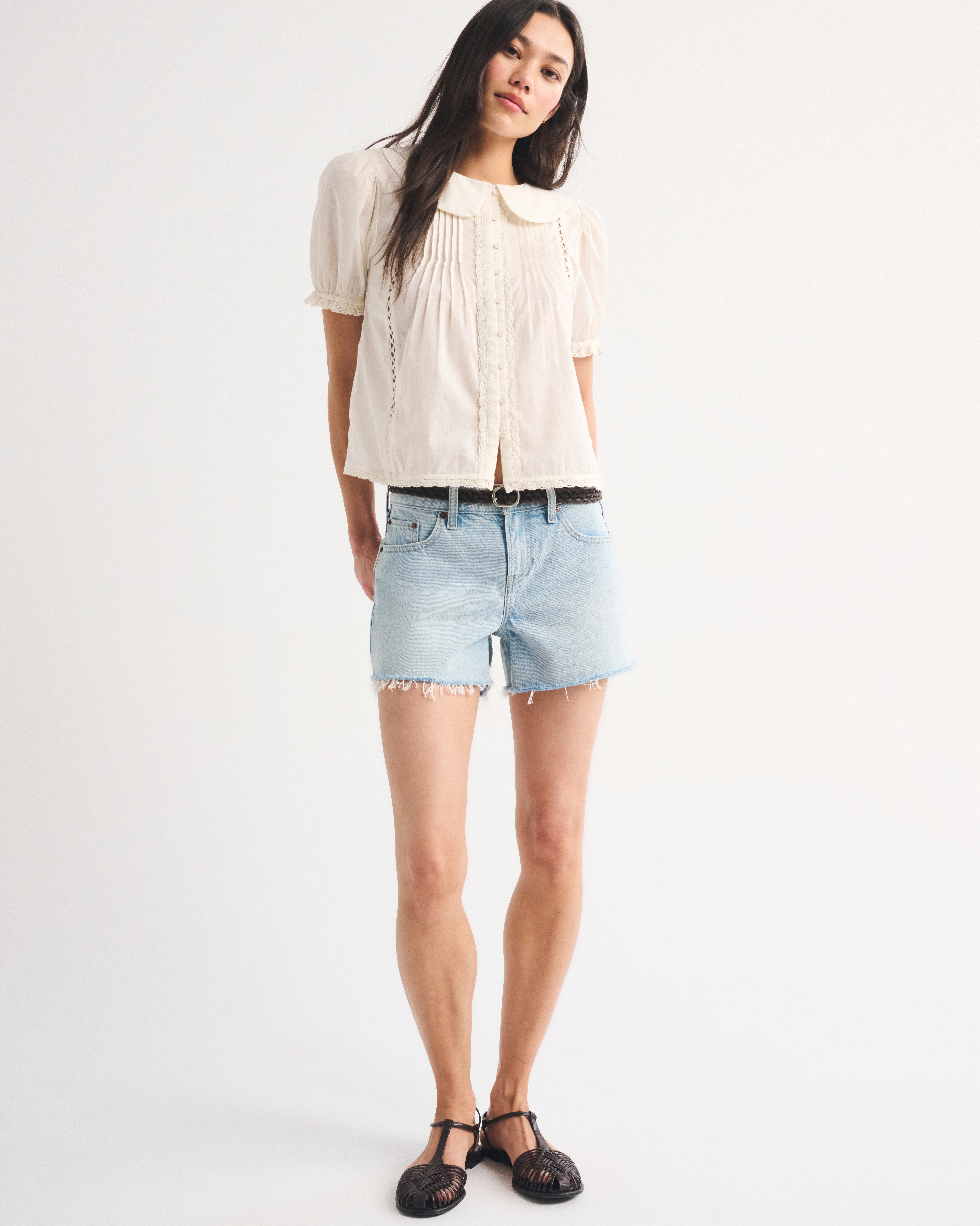 Женские брюки Abercrombie & Fitch Low Rise Loose Short — фото 3