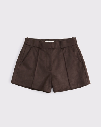 Vegan Suede Tailored Micro Short