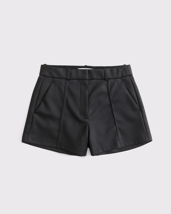 Vegan Leather High Rise Tailored Short
