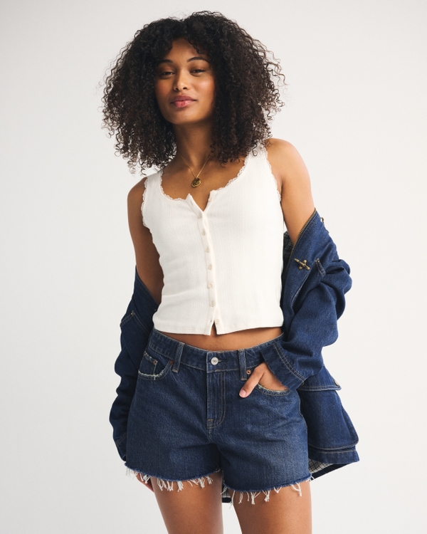 Curve Love Low Rise Loose Short, Dark view 1