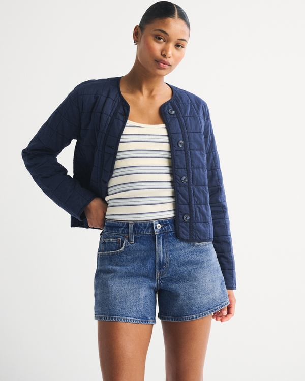 Curve Love Mid Rise A-Line Short, Medium view 1