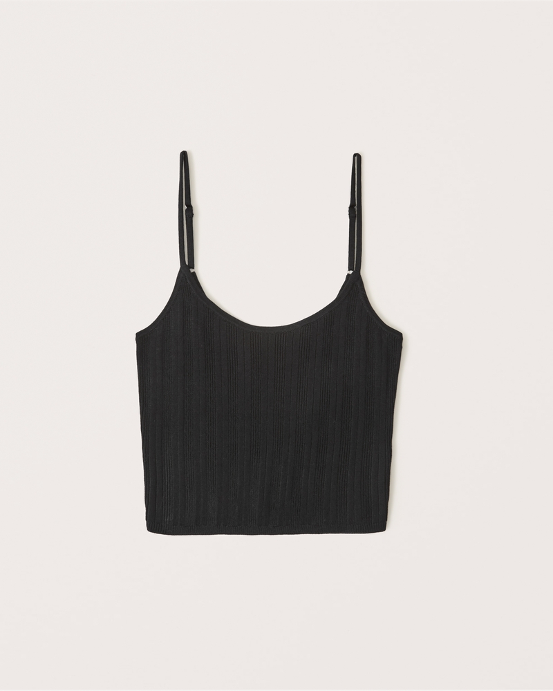 Women's Skinny Strap Ribbed Cropped Tank | Women's Sale | Abercrombie.com