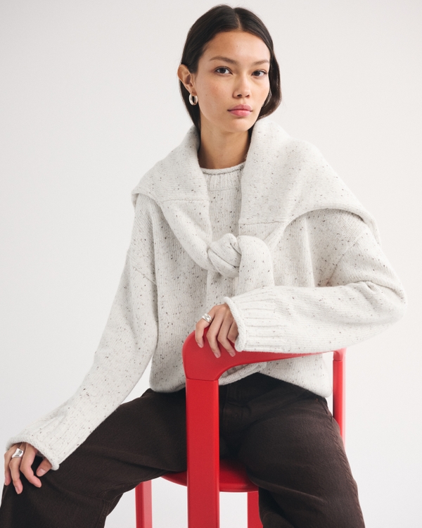 Wool-Blend Roll Neck Sweater by Abercrombie & Fitch