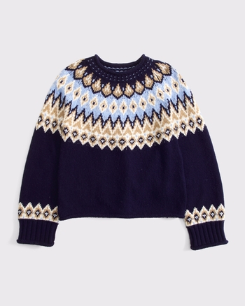 Wool-Blend Roll Neck Crew Sweater