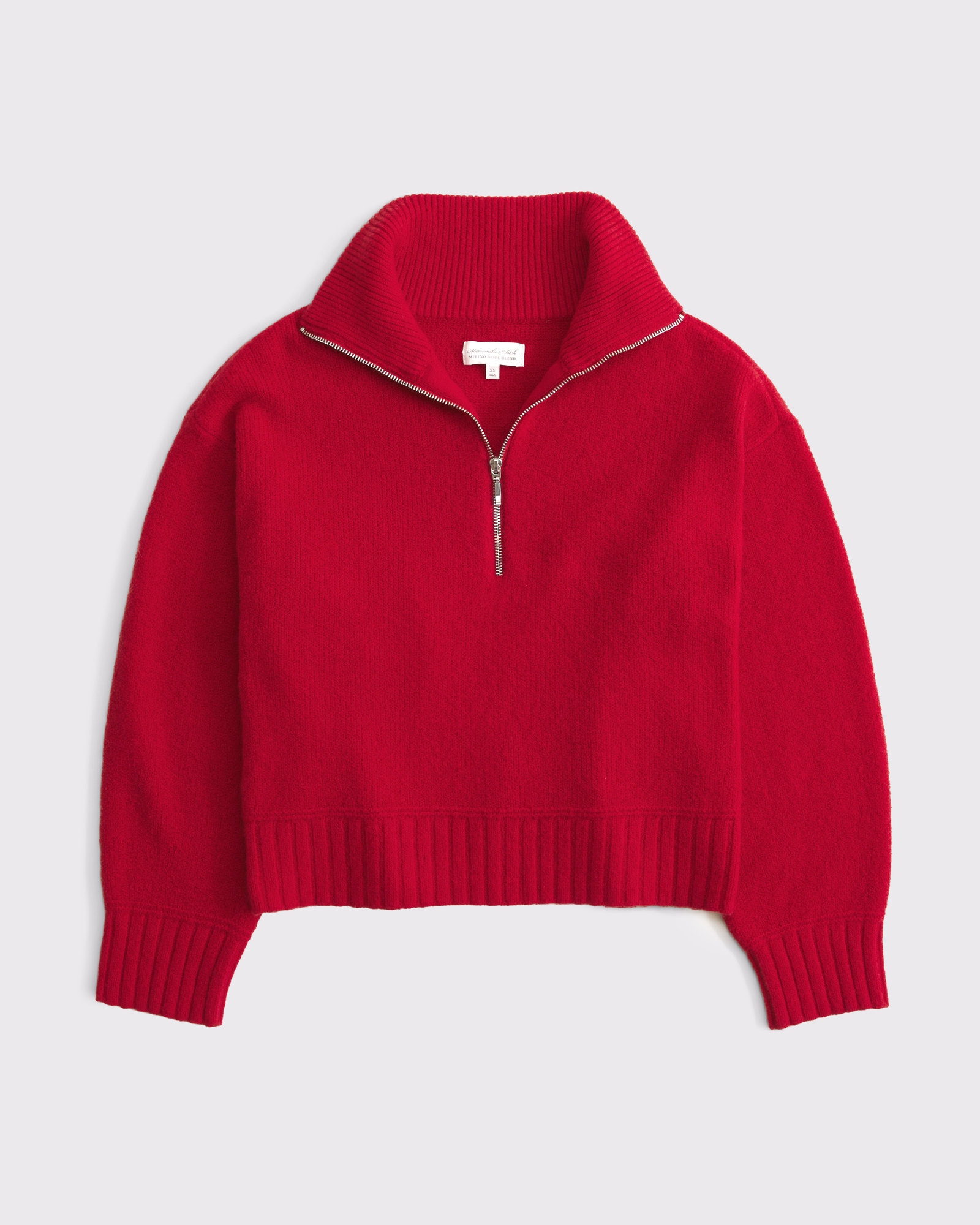 Merino Wool-Blend Half-Zip Sweater