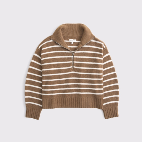 Женские свитеры Abercrombie & Fitch Merino Wool-Blend Half-Zip Sweater