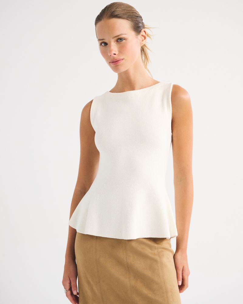 Peplum Sweater Tank - thumbnail 3