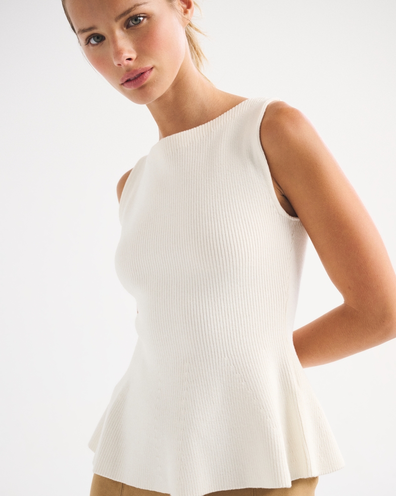 Peplum Sweater Tank - thumbnail 5