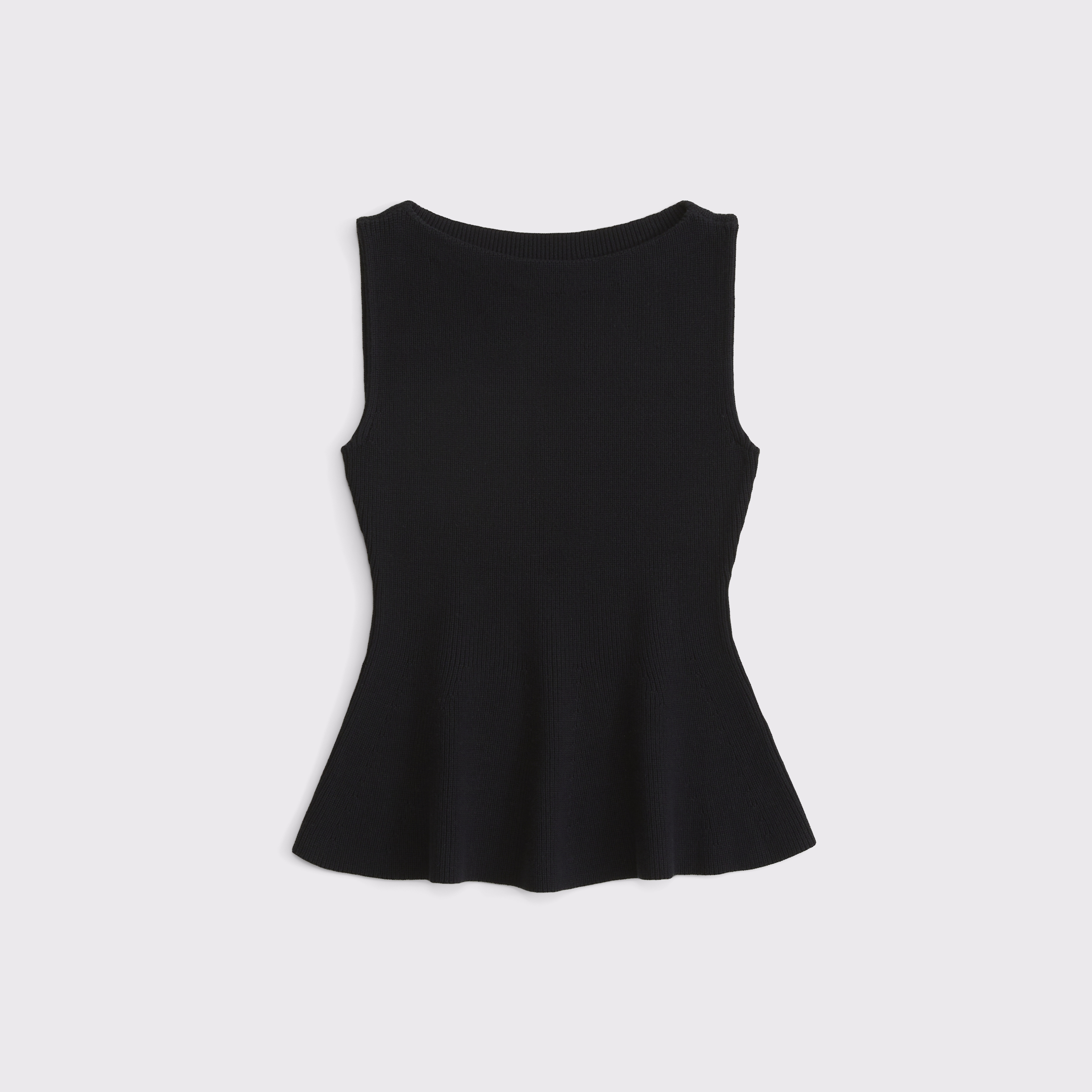 Женский свитер Abercrombie & Fitch Peplum Sweater Tank, цвет: Чёрный — фото 1