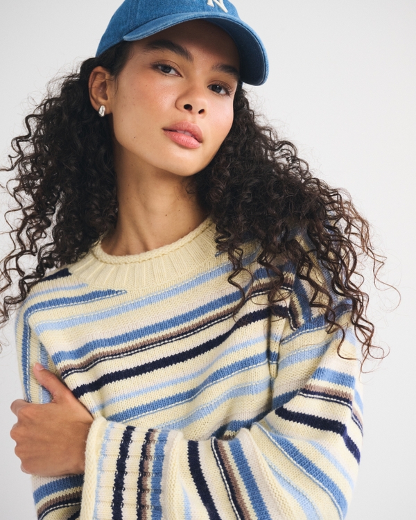 Wool-Blend Roll Neck Crew Sweater