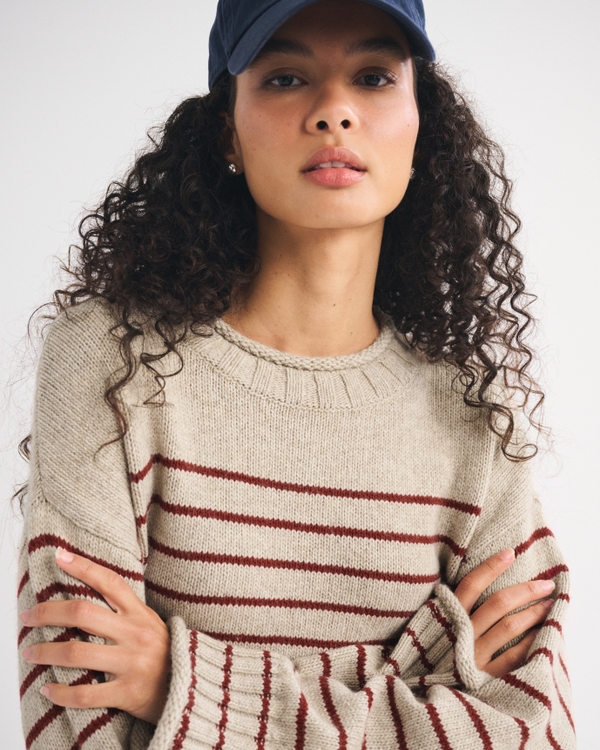 Wool-Blend Roll Neck Crew Sweater