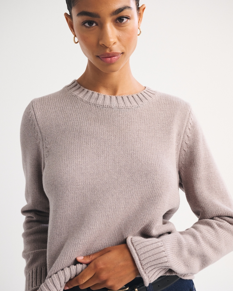 100% Cotton A&F Madeline Crew Sweater - thumbnail 7