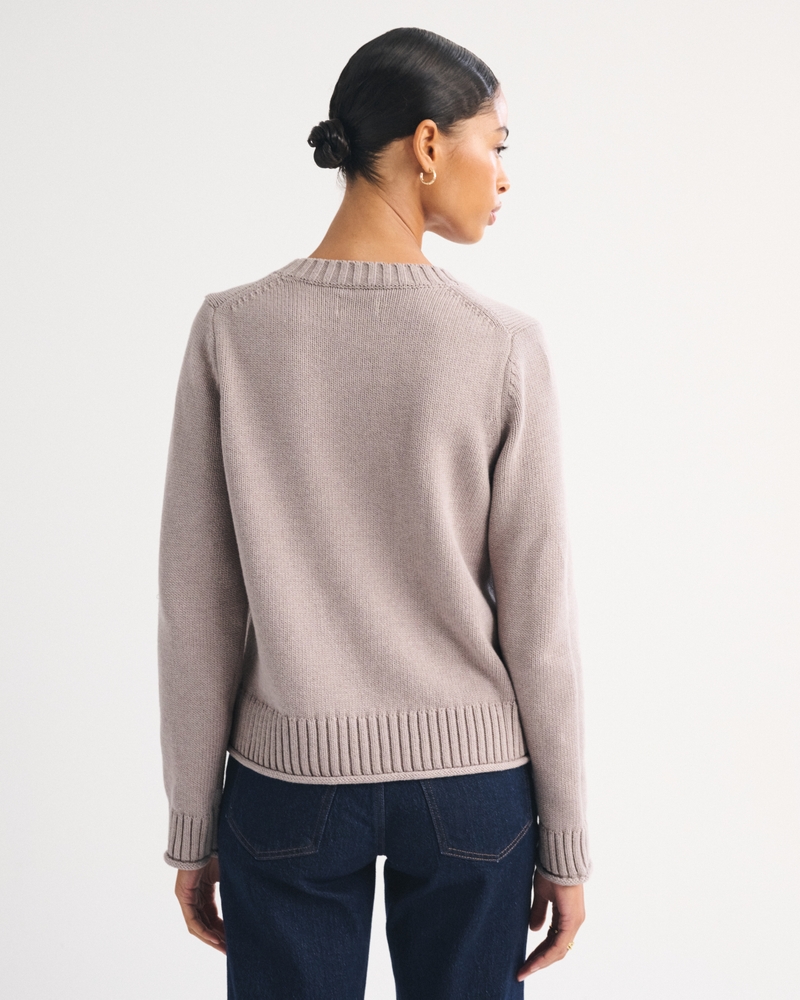100% Cotton A&F Madeline Crew Sweater - thumbnail 8