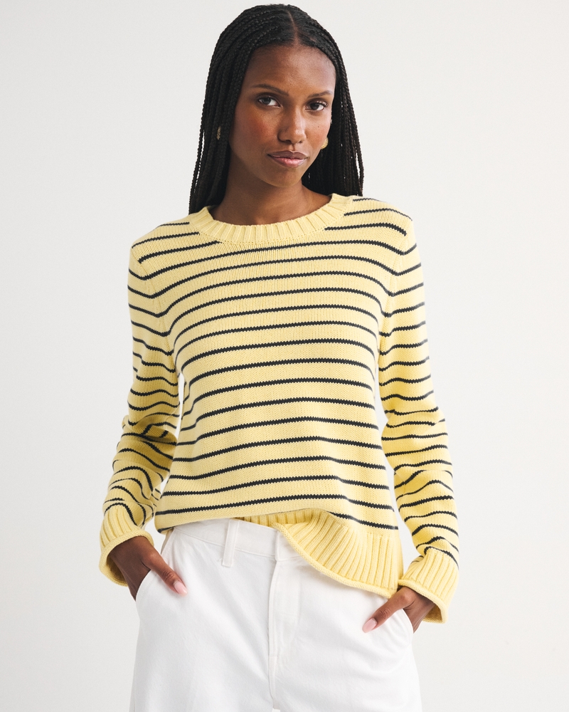 100% Cotton A&F Madeline Crew Sweater - thumbnail 10