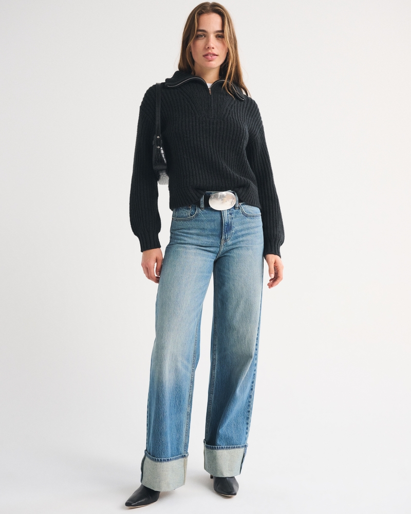 Rib Half-Zip Sweater