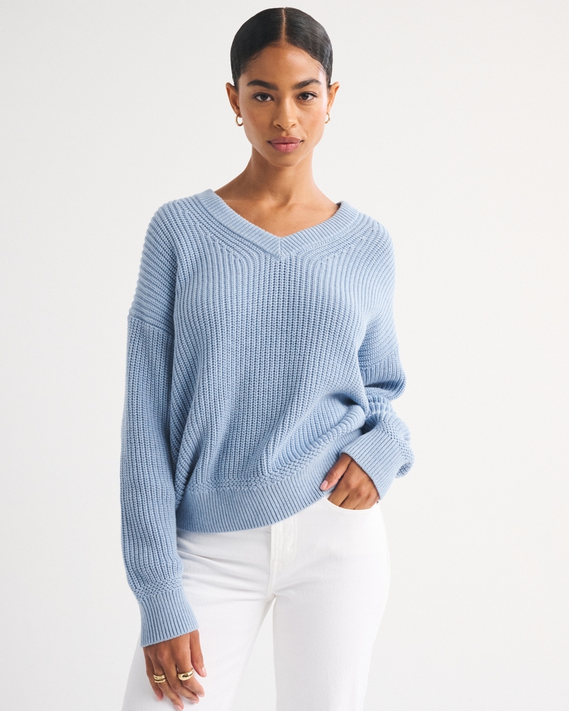 100% Cotton Dad V-Neck Sweater - thumbnail 2