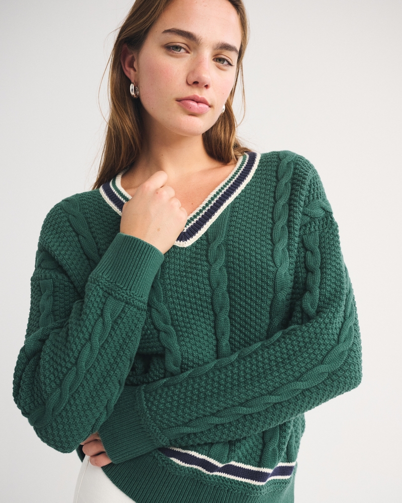 100% Cotton Dad V-Neck Sweater - thumbnail 6