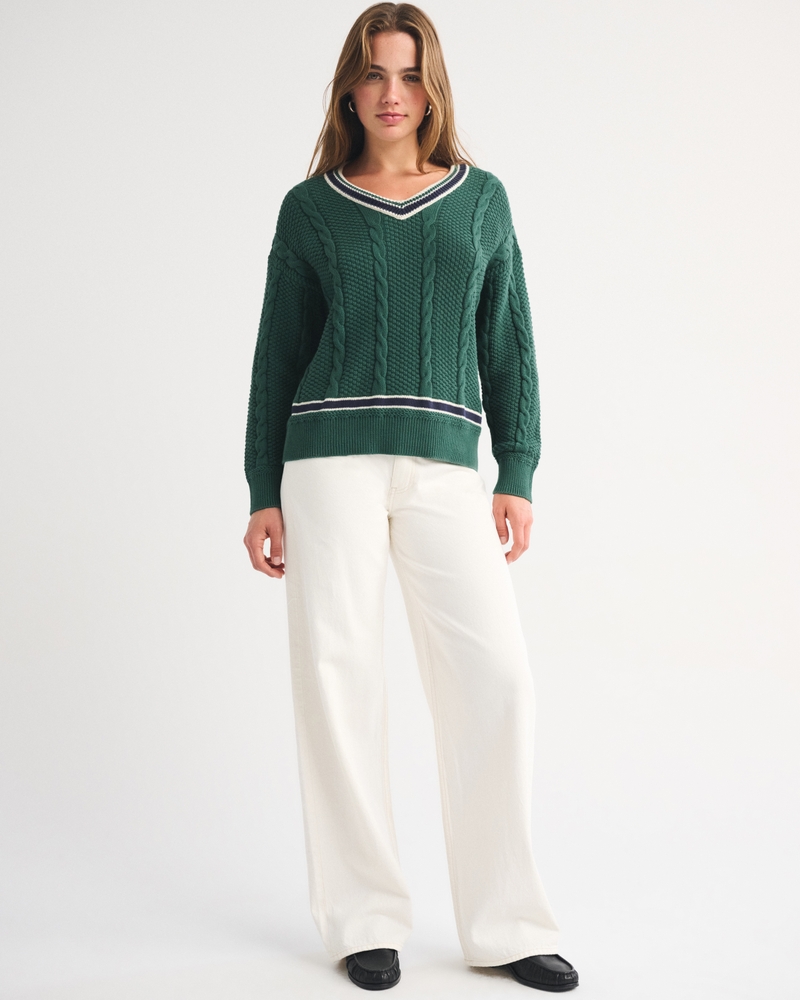 100% Cotton Dad V-Neck Sweater - thumbnail 5