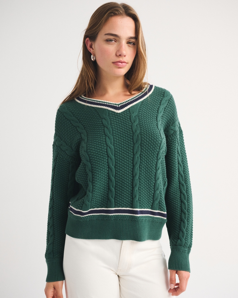 100% Cotton Dad V-Neck Sweater - thumbnail 7