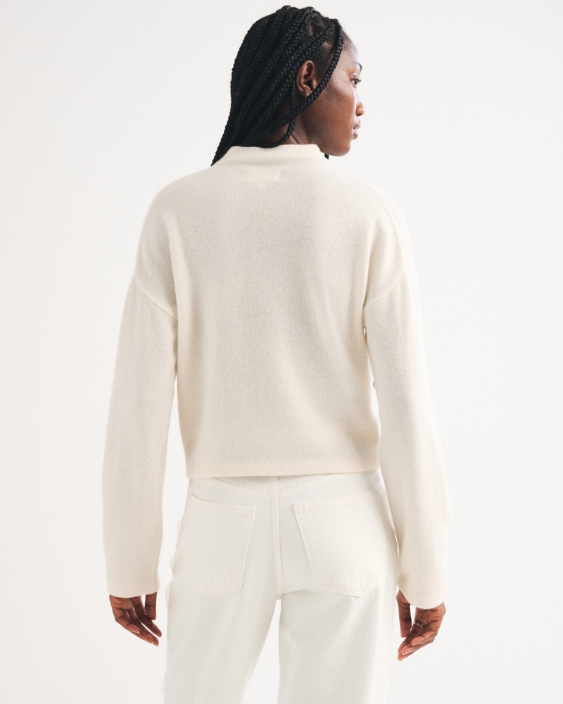 100% Merino Wool Easy Mock Neck Sweater - thumbnail 9