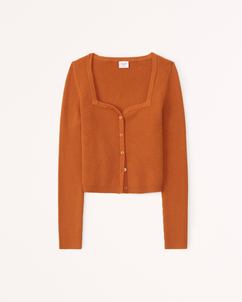 Women's ButtonThrough Slim Sweetheart Sweater Women's Clearance