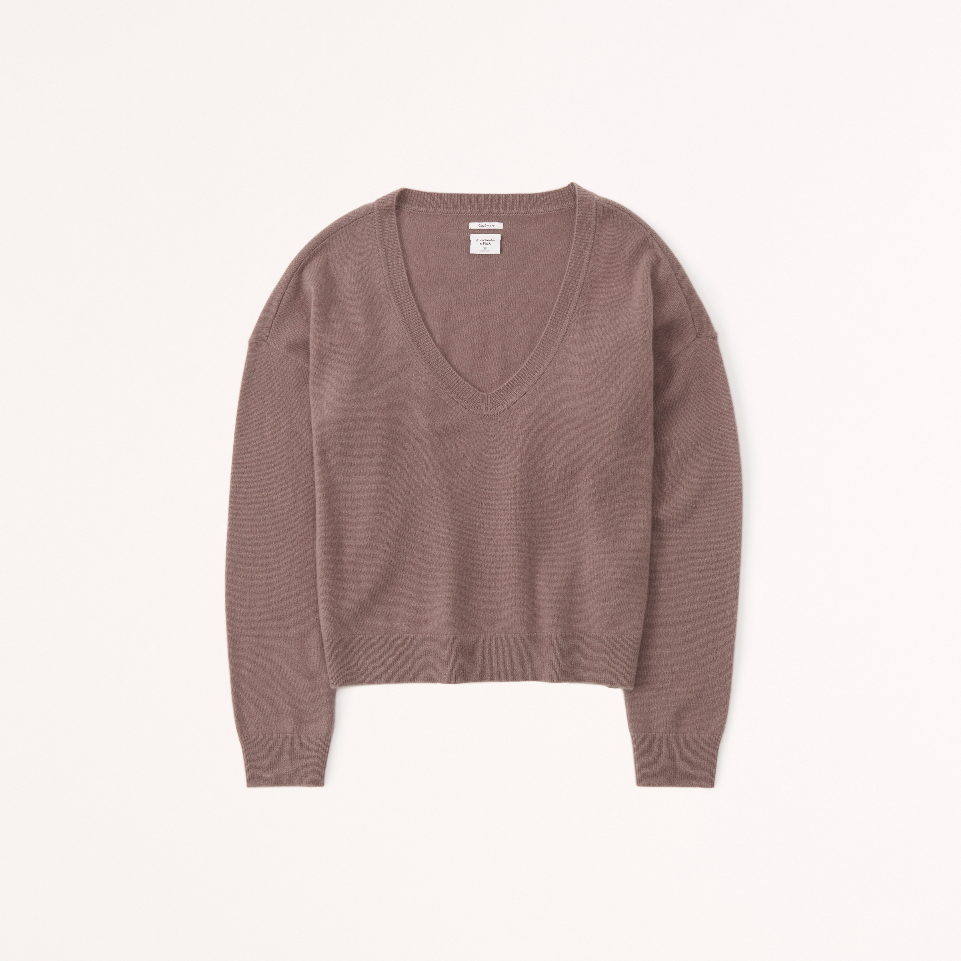 Abercrombie & Fitch Cashmere V-neck Sweater In Brown