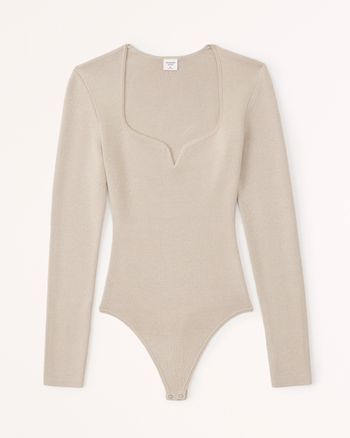 Women's Sweetheart Sweater Bodysuit Women's Tops