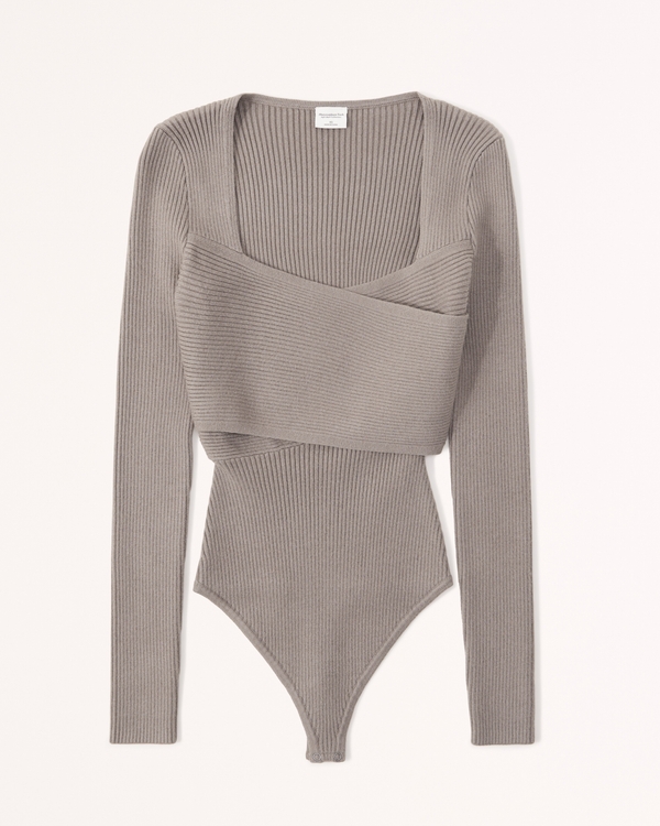 Women's LuxeLoft Wrap Sweater Bodysuit | Women's Tops | Abercrombie.com