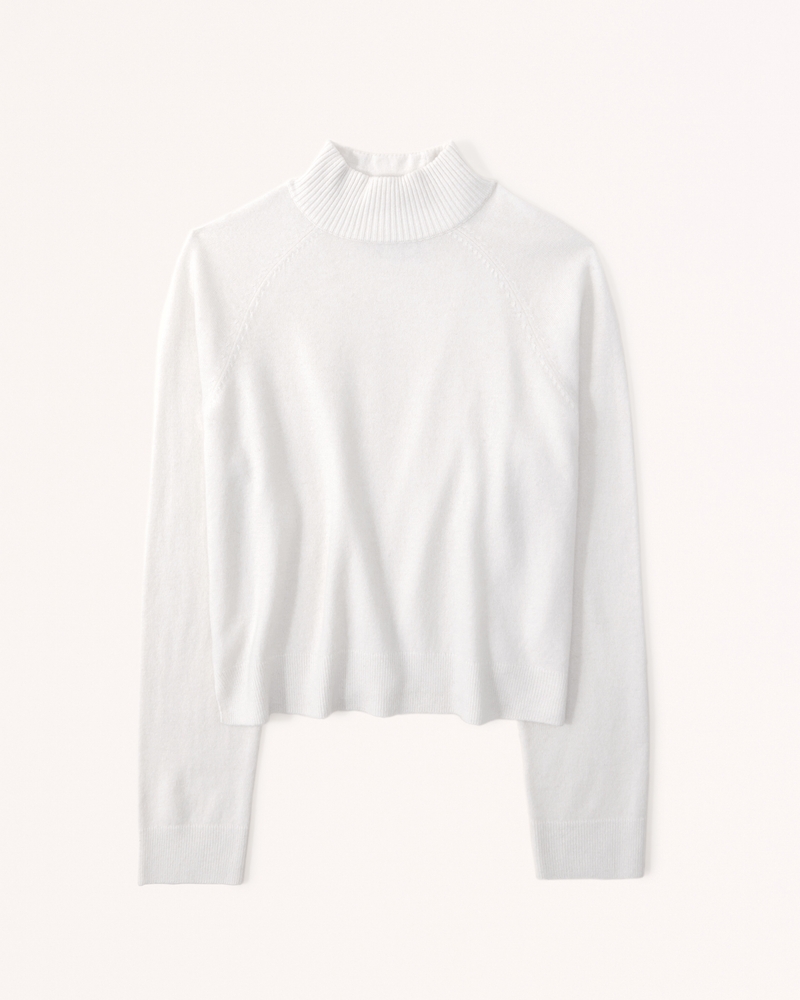 Women's Cashmere Mockneck Sweater, Women's Tops